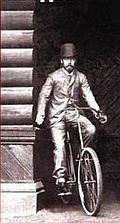 Император Николай II на велосипеде