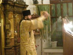 Божественная литургия в новогоднюю ночь в храме Преображения Господня