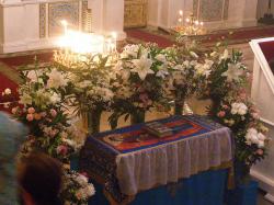 Чин Погребения Плащаницы Пресвятой Богородицы в храме Преображения Господня