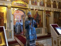 Епископ Евгений совершил Божественную литургию в храме в честь Преображения Господня