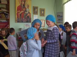 Молебен в воскресной школе, посвященный началу занятий