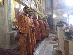 Митрополит Евгений совершил Божественную литургию в храме в честь Преображения Господня