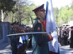 Заупокойная лития на Широкореченском военно–мемориальном комплексе