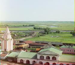 Город Далматов. Вид с колокольни монастыря на Исеть
