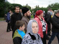 Прощальный молебен с акафистом великомученице Екатерине на площади Труда