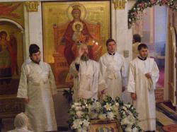 Архиепископ Екатеринбургский и Верхотурский Кирилл  возглавил воскресную Божественную литургию в храме Преображения Господня