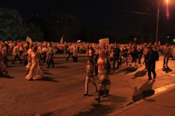 Литургия и крестный ход на Ганину Яму в ночь с 16 на 17 июля 2012 года